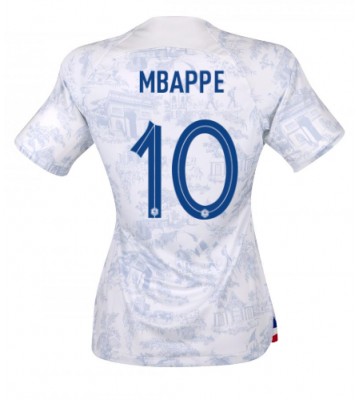 Frankrig Kylian Mbappe #10 Udebanetrøje Dame VM 2022 Kort ærmer